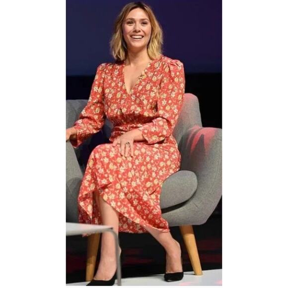 Veronica Beard Mary Silk Ditsy Floral Ruched Midi Dresss Size 2 NWOT - Picture 5 of 7